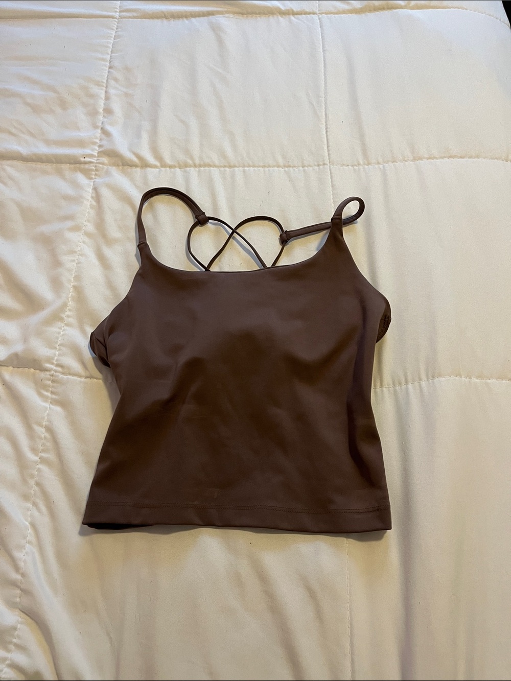 H&M Brown Strappy Crop Cami